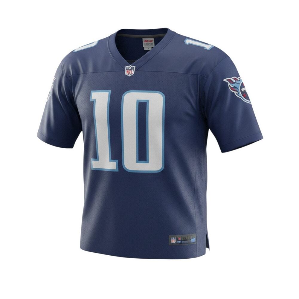 NFL Players Titans Vince Young #10 Jersey Blue Adult Large Football